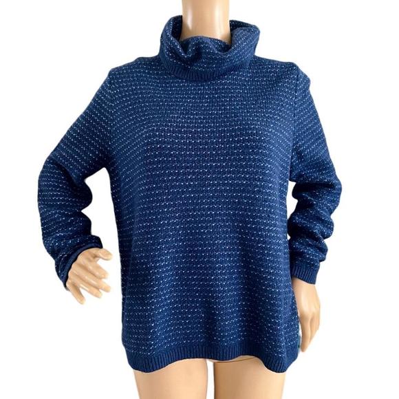 Lands' End Sweaters Lands End Turtleneck Sweater Textured Wool